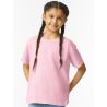 T-shirt enfant col rond manches courtes en coton léger, coupe droite moderne, 150 g/m²
