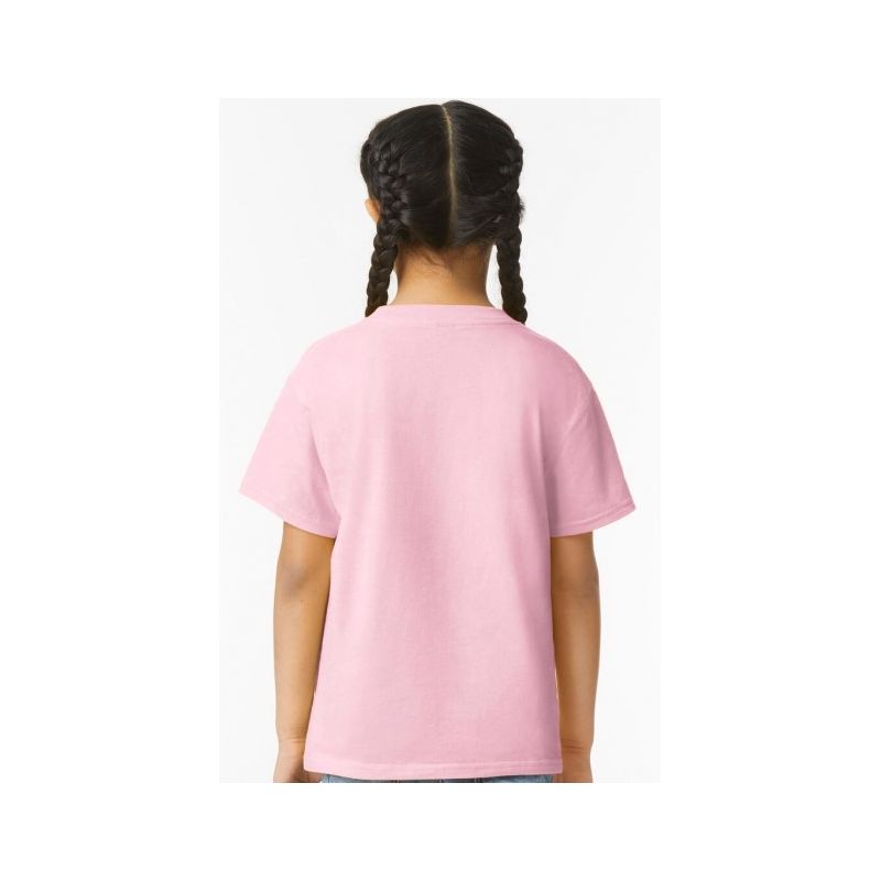 T-shirt enfant col rond manches courtes en coton léger, coupe droite moderne, 150 g/m²