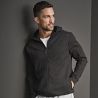 Sweat de sport à capuche zippé en coton ringspun, poches latérales, 320 g/m²