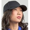 Casquette 6 panneaux en coton respirant avec fermeture velcro, 260 g/m²