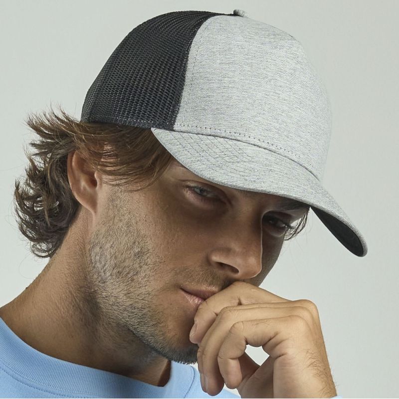 Casquette 5 panneaux style rapper, panneau avant renforcé, visière préformée, 219 g/m²
