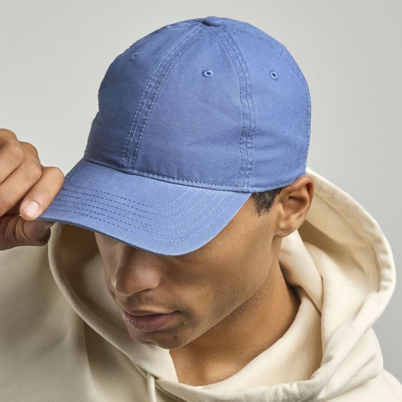 Casquette baseball 6 panneaux en coton canvas, look vintage, 260 g/m²