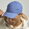 Casquette baseball 6 panneaux en coton canvas, look vintage, 260 g/m²