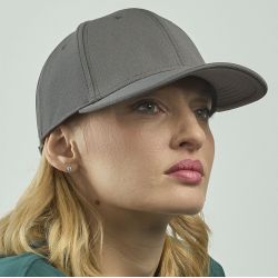 Casquette de sport 6 panneaux tissu respirant, en polyester recyclé ajustable, 230 g/m²