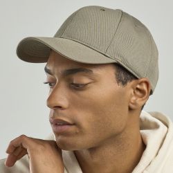 Casquette baseball 6 pans en polyester recyclé, visière courbée, 200 g/m²