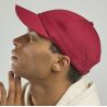 Casquette 6 pans en coton bio déstructurée avec visière incurvée, 270 g/m²
