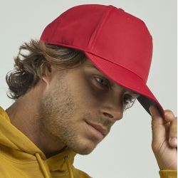 Casquette 5 panneaux en polyester recyclé structurée, séchage rapide, 180 g/m²