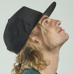 Casquette 5 panneaux visière plate en polyester recyclé, 120 g/m²