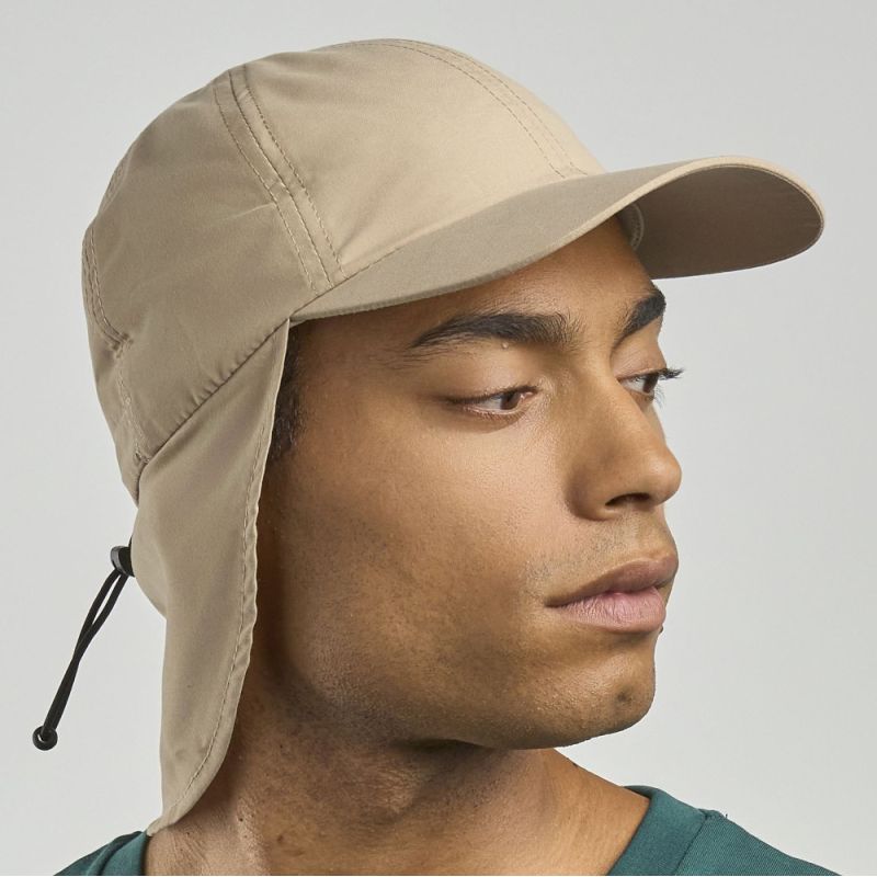Casquette type légionnaire en polyester recyclé, protection UV, 185 g/m²