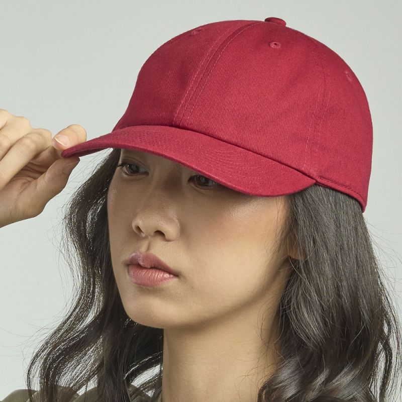 Casquette baseball 6 pans en coton bio et recyclé, panneaux non structurés, 280 g/m²