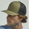 Casquette trucker  6 panneaux en coton et polyester recyclé avec filet, 280 g/m²