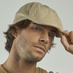 Casquette style Gatsby complètement fermée en coton organique et recyclé, 260 g/m²