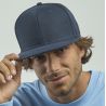 Casquette Snap 6 panneaux visière plate en polyester recyclé style streetwear, 300 g/m²