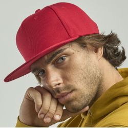 Casquette visière plate 5 pans en polyester recyclé, panneau avant renforcé, 300 g/m²