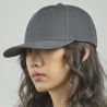Casquette baseball 6 pans en polyester recyclé, visière précourbée, 300 g/m²