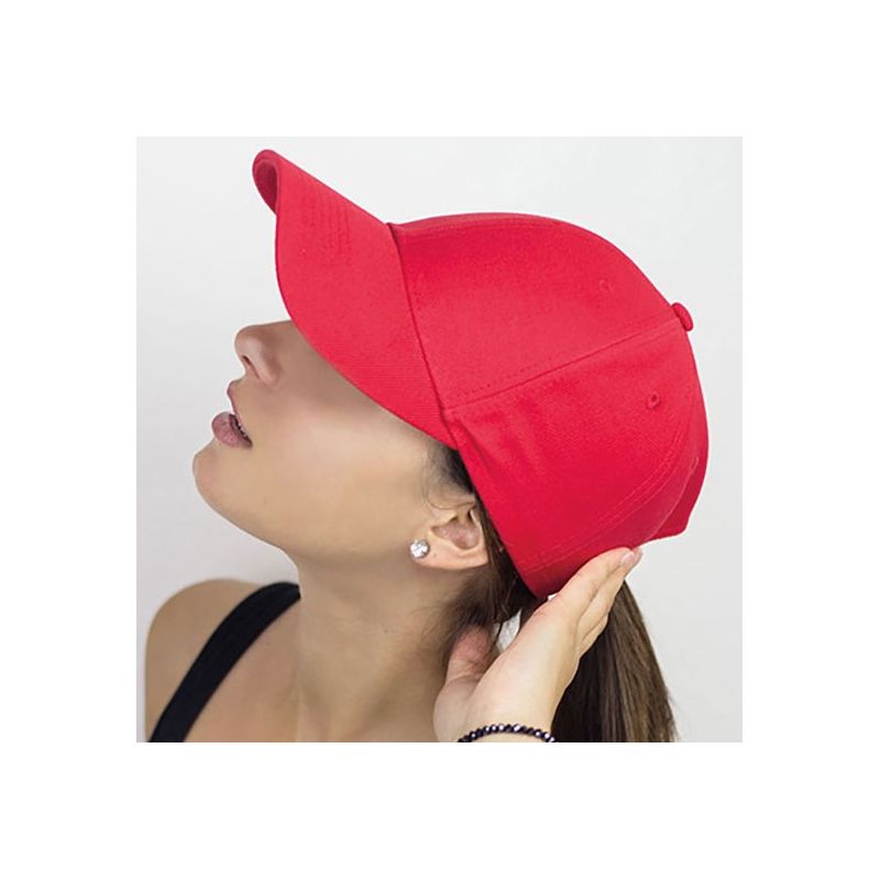 Casquette de sport 6 panneaux en coton épais, panneau structuré, 320 g/m²