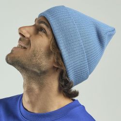Bonnet en coton organique hypoallergénique avec rabat, 78 g/m²