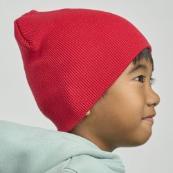 Bonnet enfant en coton organique hypoallergénique, maille fine, 50 g/m²