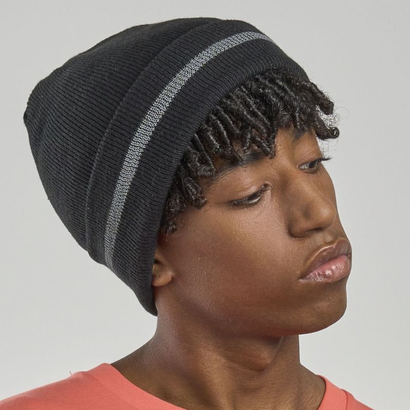 Bonnet haute visibilité en polyester recyclé avec revers
