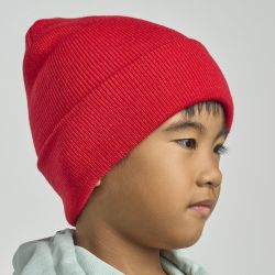 Bonnet enfant en polyester recyclé, classique avec revers