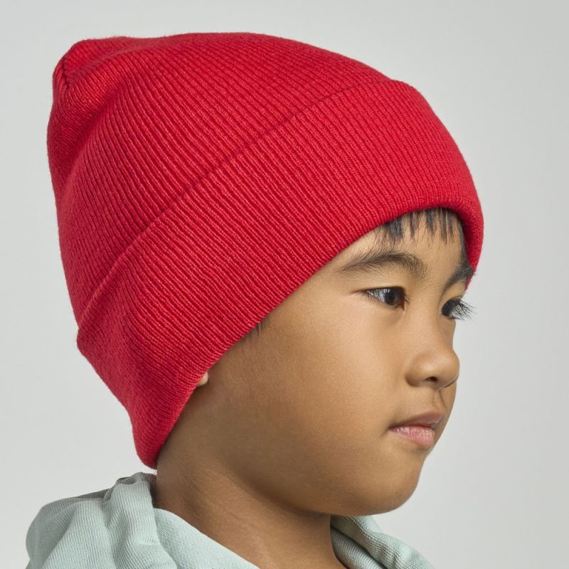 Bonnet enfant en polyester recyclé, classique avec revers