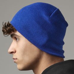 Bonnet en polyester recyclé doublé, style pull-on, étiquette détachable