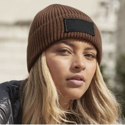 Bonnet à revers en polyester recyclé avec empiècement coton pour marquage