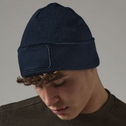 Bonnet doublé en polyester recyclé avec empiècement décoratif en coton sergé