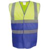 Gilet de sécurité bicolore, 2 bandes verticales et 2 bandes horizontales réfléchissantes