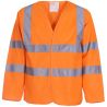 Veste de sécurité manches longues, 2 bandes verticales et 2 bandes horizontales réfléchissante