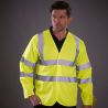 Veste de sécurité manches longues, 2 bandes verticales et 2 bandes horizontales réfléchissante