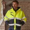 Veste haute visibilité imperméable et respirante, intérieur en Sherpa amovible