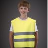 Chasuble enfant haute visibilité, côtés élastiqués et fermeture par bouton pression