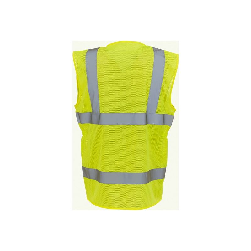 Gilet de travail femme haute visibilité, dos à mailles ouvertes respirantes, 120 g/m²