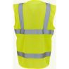 Gilet de travail femme haute visibilité, dos à mailles ouvertes respirantes, 120 g/m²