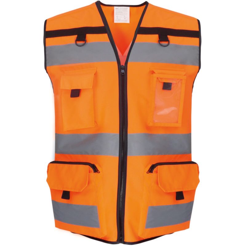 Gilet de sécurité haute visibilité rip stop multiples poches, 120 g/m²