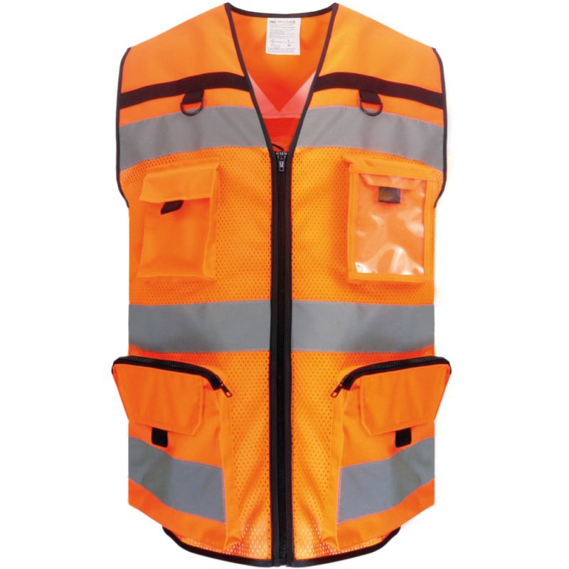 Gilet de sécurité haute visibilité rip stop multiples poches, 120 g/m²
