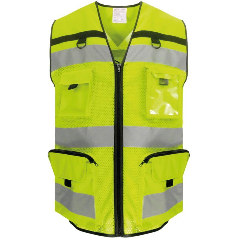 Gilet de sécurité haute visibilité rip stop multiples poches, 120 g/m²