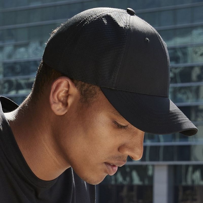 Casquette trucker 6 panneaux en polyester recyclé avec bandeau anti-transpiration