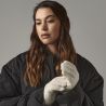 Gants en maille côtelée doublés haut de gamme doux au toucher, revers à mailles