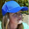 Casquette enfant en coton organique 6 panneaux, ajusteur Rip-Strip, bouton sécurisé