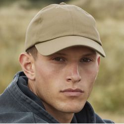 Casquette 6 panneaux en coton bio, profil bas, sangle de serrage avec boucle réglable