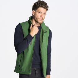 Bodywarmer softshell 3 couches, 3 poches zippées, doublure polaire, 300 g/m²