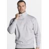 Sweat col montant zippé polyester et coton, intérieur gratté, 290 g/m²