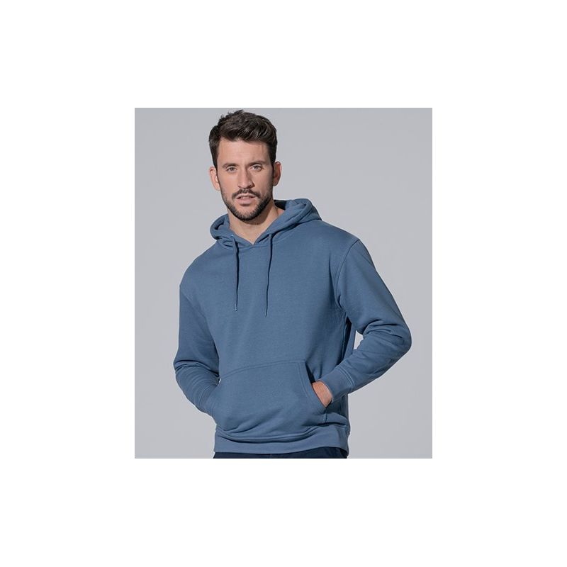 Sweat-shirt à capuche en coton biologique et polyester recyclé, 275 g/m²