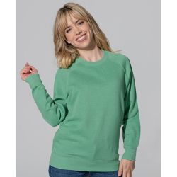 Sweat-shirt col rond en coton biologique et polyester recyclé, 275 g/m²