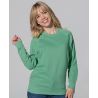 Sweat-shirt col rond en coton biologique et polyester recyclé, 275 g/m²