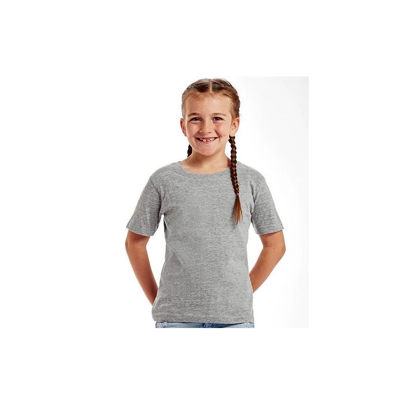 T-shirt enfant confortable en coton bio manches courtes, 130 g/m²