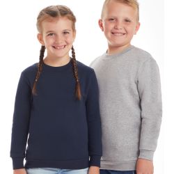 Sweat set in enfant en coton bio et polyester recyclé, manches montées, 280 g/m²