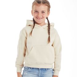 Sweat enfant à capuche doublée en coton bio et polyester recyclé, 280 g/m²